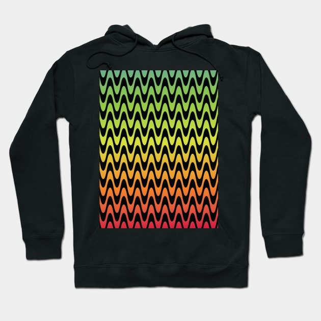 Psychedelic Rainbow Pattern Hoodie by Deias Designs